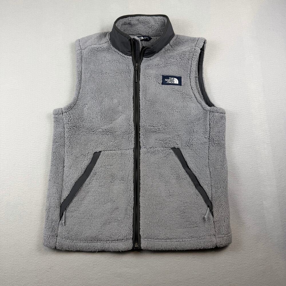 The North Face Gray Sherpa Fleece Vest Men’s L